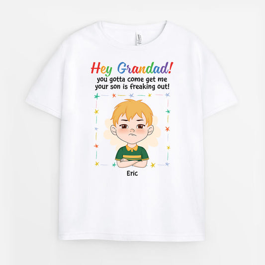 3513AUK2 grandma you gotta come get me kid t shirt  funny gifts for kids