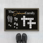 3514DUK1 personalised the family crossword doormat  personalised for grandparents parents