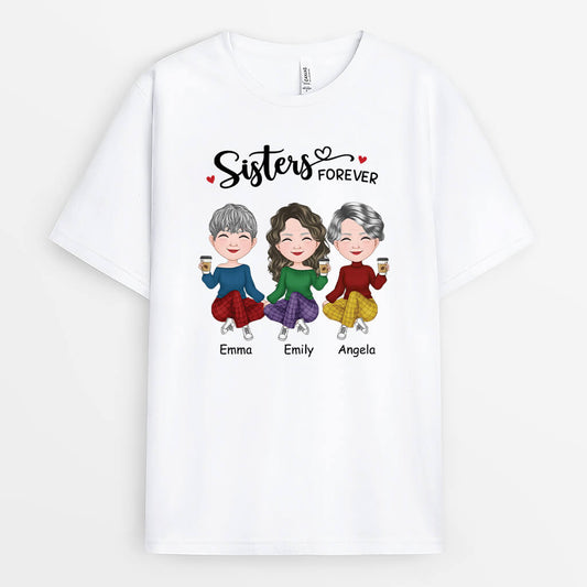 3519AUK1 Personalised Sisters Forever T shirt