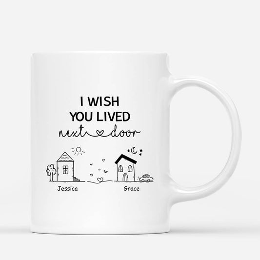 3535MUK1 i wish you live next room mug  personalised gifts for friends