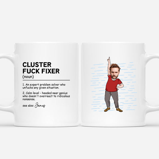 3536MUK1 cluster fck fixer mug  personalised funny gifts for him