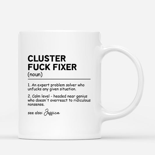 3536MUK2 cluster fck fixer mug  personalised funny gifts for him