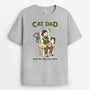 3557AUK2 cat mum cat dad funny t shirt  personalised gifts for cat owners