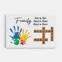 3581CUK1 family crossword handprints canvas  customised family gifts