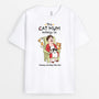 3582AUK1 this cat mum belongs to  personalised womens t shirt