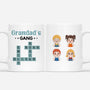 3588MUK1 grandad daddys gang  personalised crossword mug for grandad dad