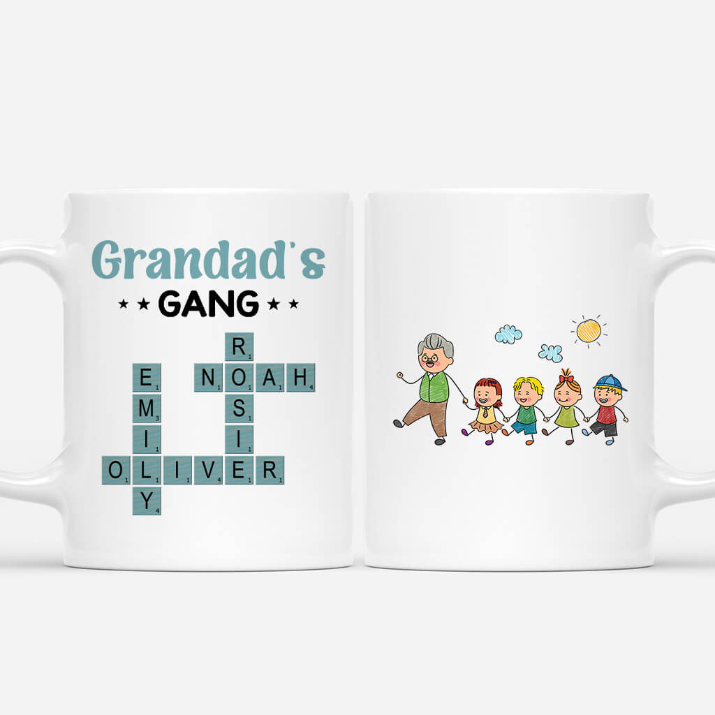 Personalised Grandad/Daddy's Gang Crossword Funny Mug