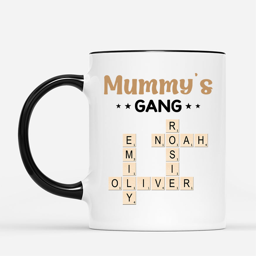 3590MUK2 grandad daddys gang crossword photo mug  personalised gifts for him