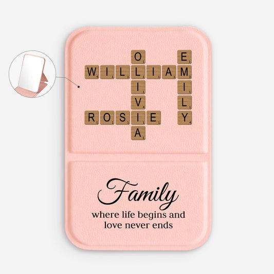 3591AUS1 personalized compact mirror crossword gifts for family 3591ajsq5i