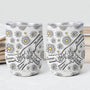 3599TUK2 Personalised Holding Grandmas Hand Floral 3D Wine Tumbler 3599T5H5A