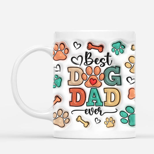 3602MUK2 best dog dad mum ever 3d mug  personalised presents for dog lovers