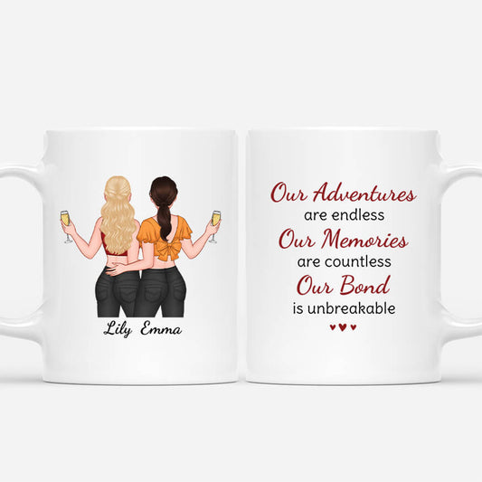 3623MUK1 our adventures our memories our bond mug  personalised presents for friends