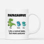 3639MUK2 papasaurus 3d inflated effect mug  personalised gift for dad