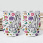 3644TUK2 Personalised Holding Grandma Hand Flower 3D Wine Tumbler 3644T