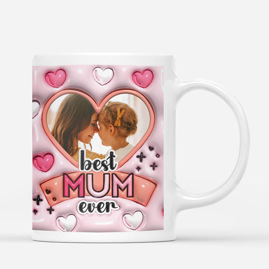 3649MUK2 best dad ever photo 3d inflated effect mug  personalised dad gift