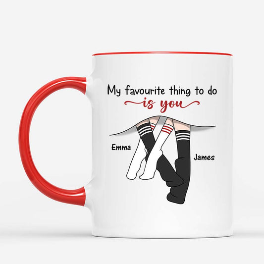 3654MUK2 youre my favourite thing to do  funny personalised couple mug