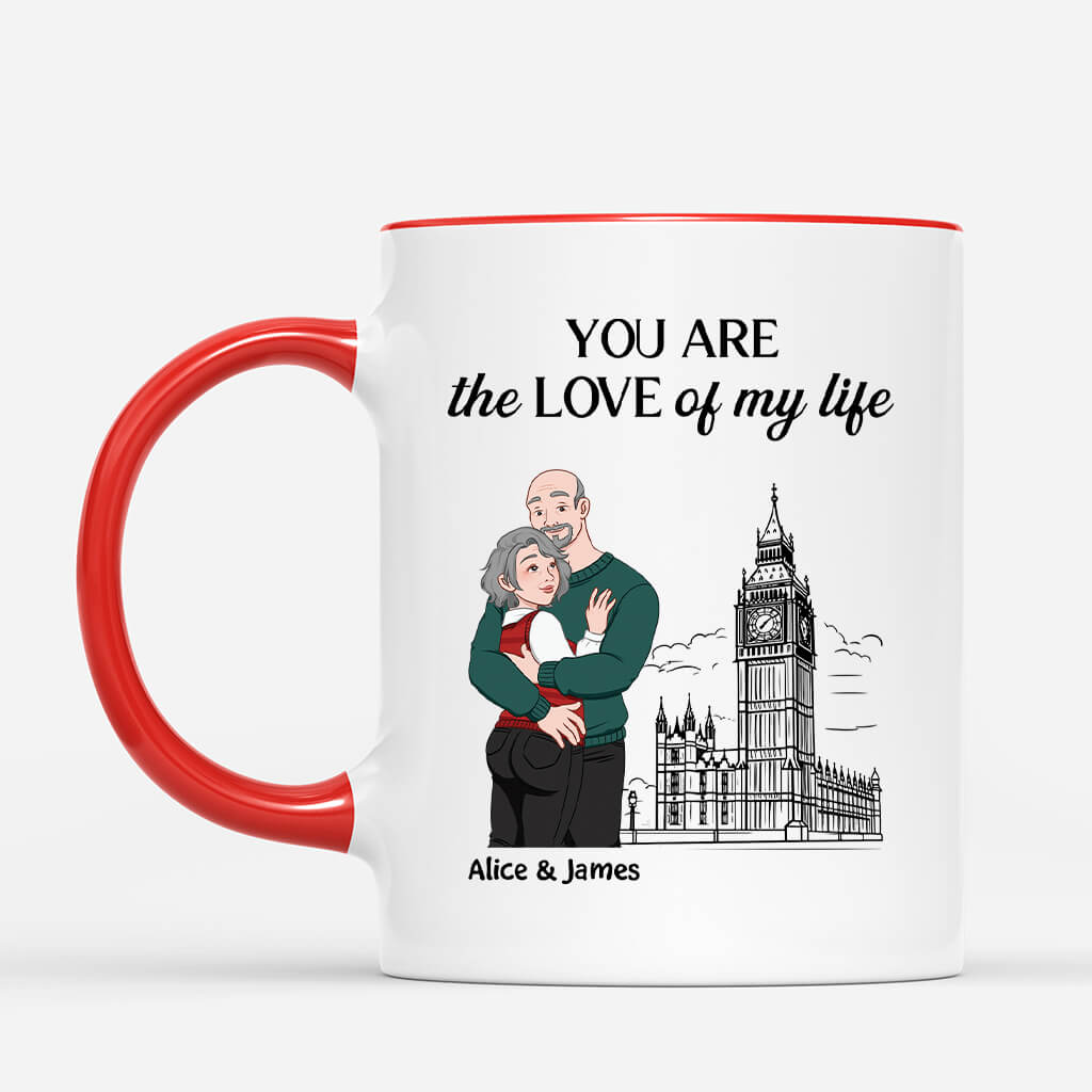 3668MUK2 you are the love of my life  personalised mug for couple