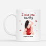 3671MUK1 i love you darling  customised couple mug