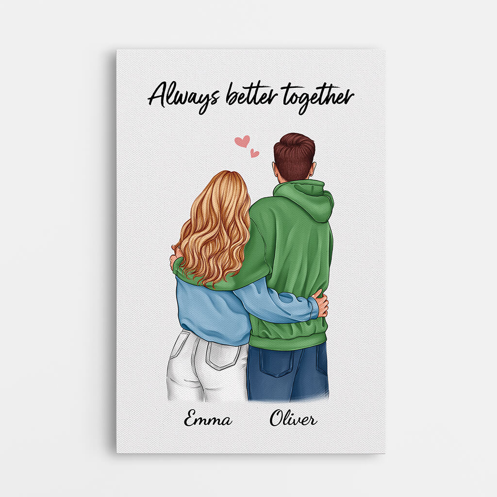 3683CUK1 always better together canvas  personalised couple gifts