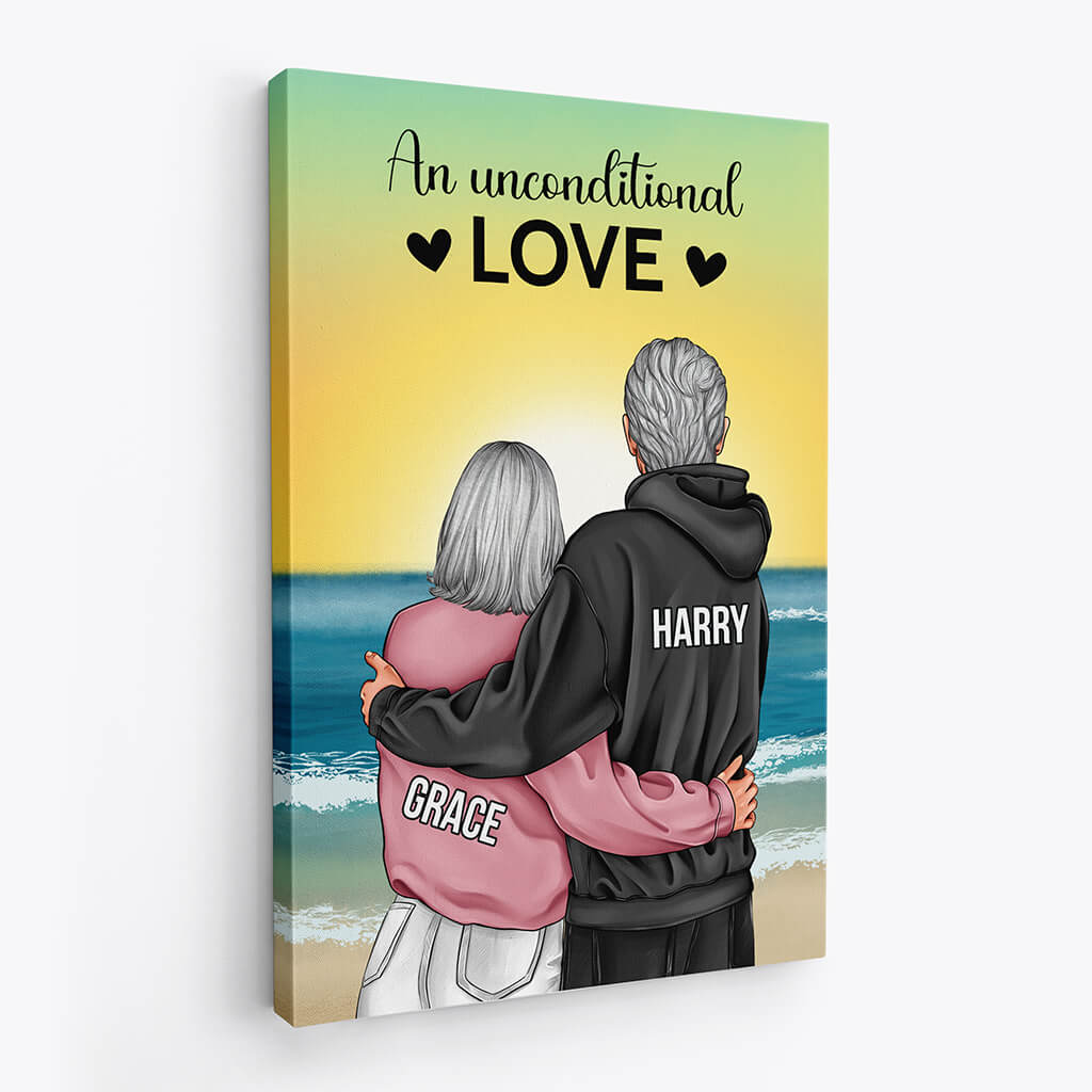 Personalised An Unconditional Love Canvas for Couple