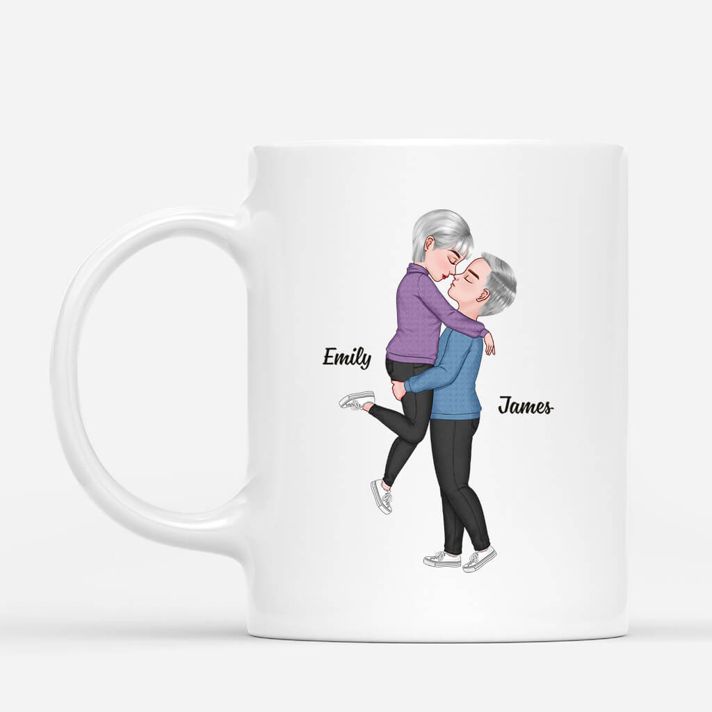 3700MUK2 my favourite place in all the world is next to you  customised couple mug