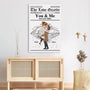 3701CUK2 you me we got this  personalised newsppaer canvas print for couple