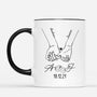 3705MUK2 couple holding hands wedding anniversary initials mug  customised mug for couple