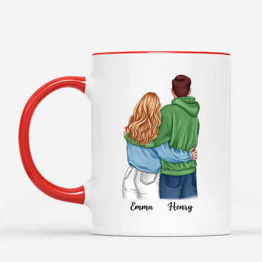 3710MUK2 i love you more than anything  personalised couple mugs