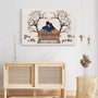 3711CUK3 you me we got this  personalised couple sitting on a bench canvas