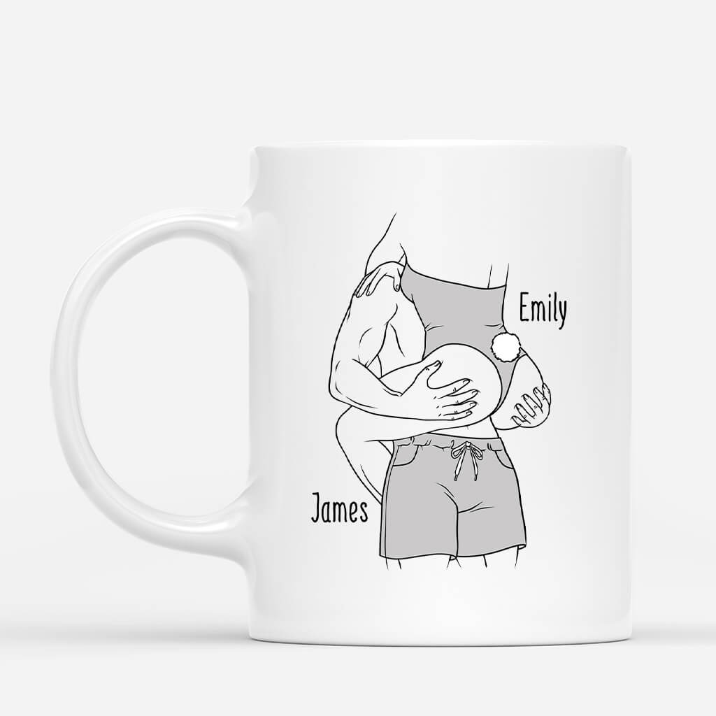 3738MUK2 i love you with all of my bum i would say heart but my bum is bigger custom couple mug