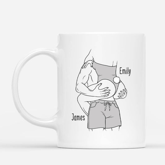 3738MUK2 i love you with all of my bum i would say heart but my bum is bigger custom couple mug