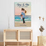 3747CUK3 you me we got this beach background canvas  personalised gifts for couple