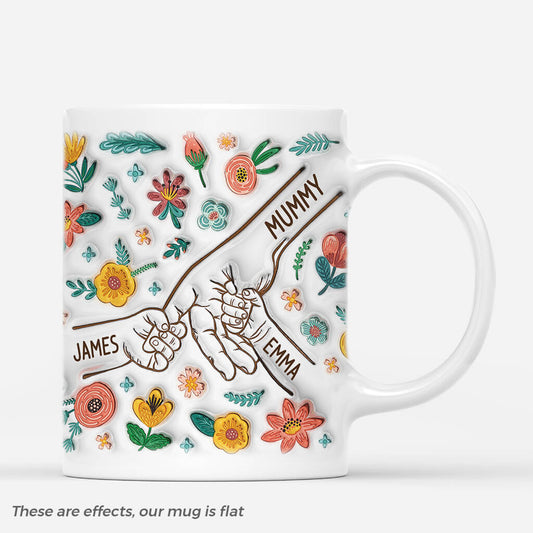 3754MUK2 personalised holding mums hand 3D inflated effect mug 3754M5I5A