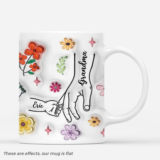 3755MUK1 personalised holding mums hand 3D inflated effect mug 3755M5I5A