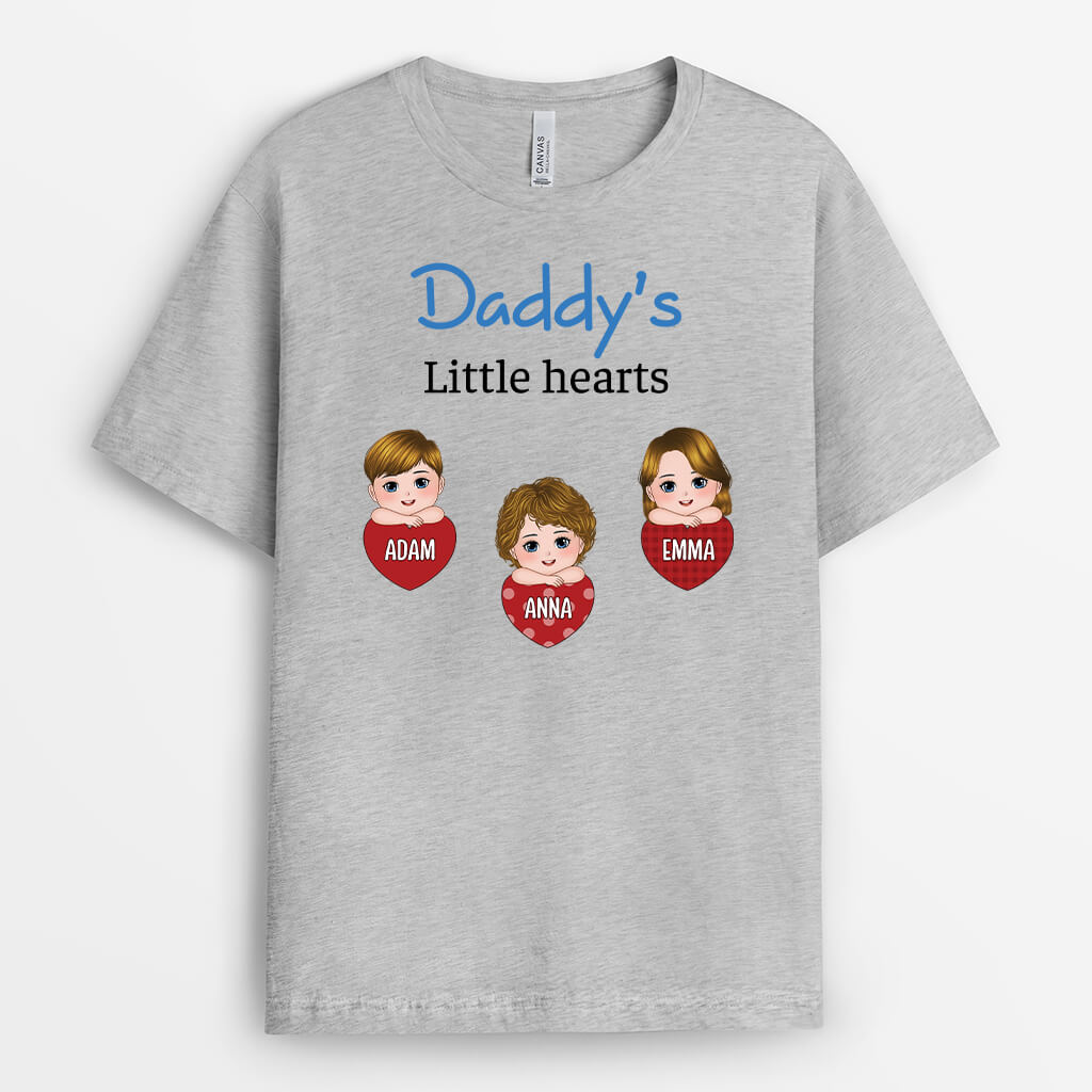 3756AUK2 mummy grandmas little hearts  personalised t shirt for grandma mum 3756ATE8A