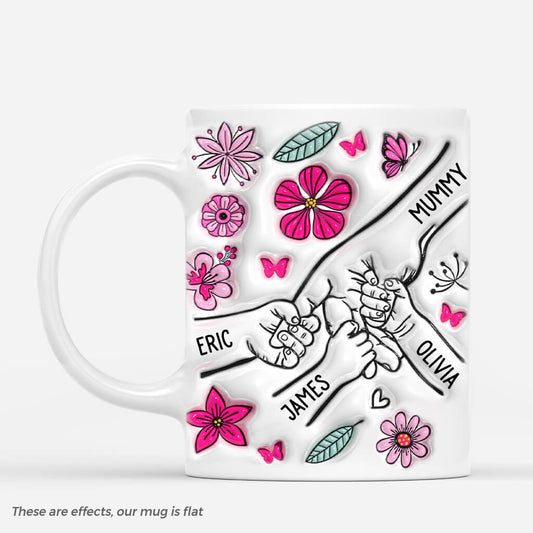 3758MUK1 personalised holding moms hand pink flowers 3d inflated effect mug 3758M_9ba6f39d 2737 4451 bf64 d27b2457c506