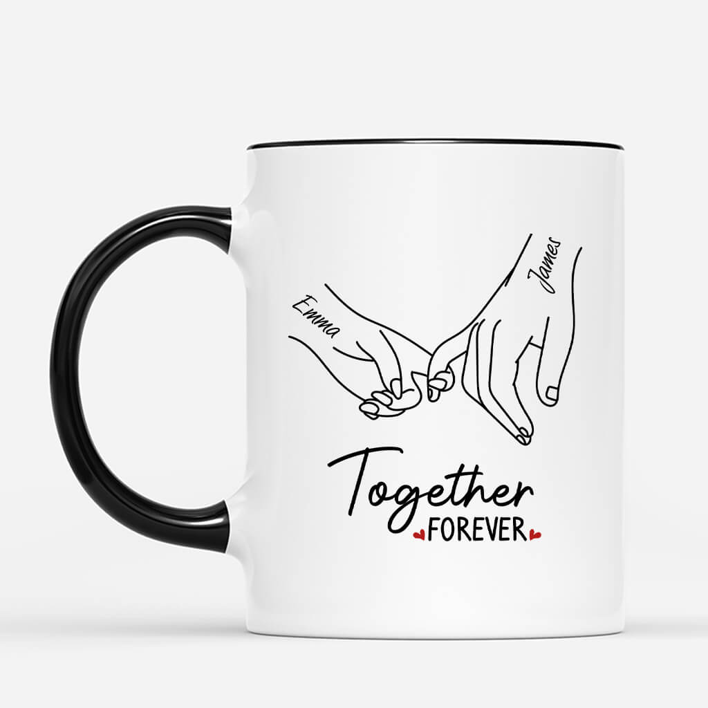 3759MUK2 personalised together forever couple mug