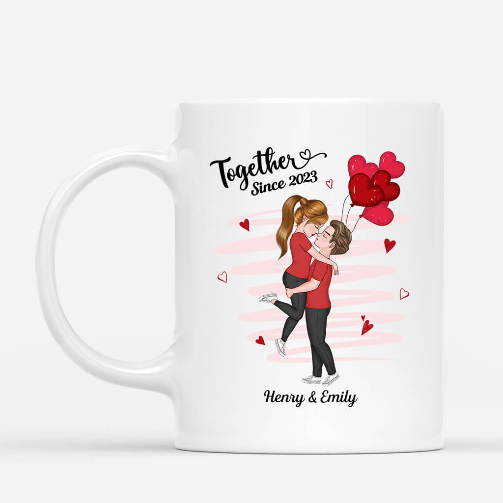 3760MUK1 personalised together since anniversary couple mug