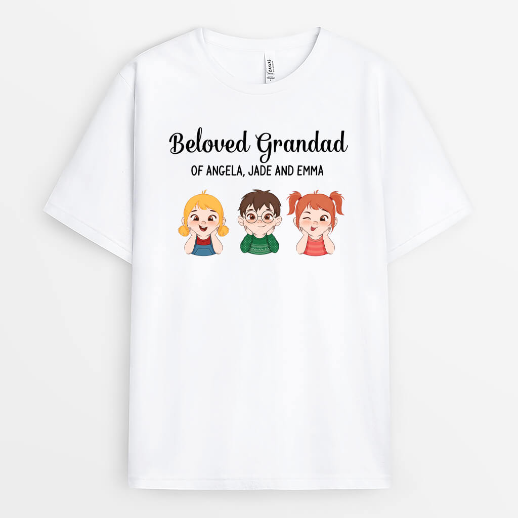 3777AUK1 personalised beloved grandad t shirt 3777A