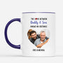 3779MUK4 personalised the love between grandad grandkid knows no distance photo mug 3779M