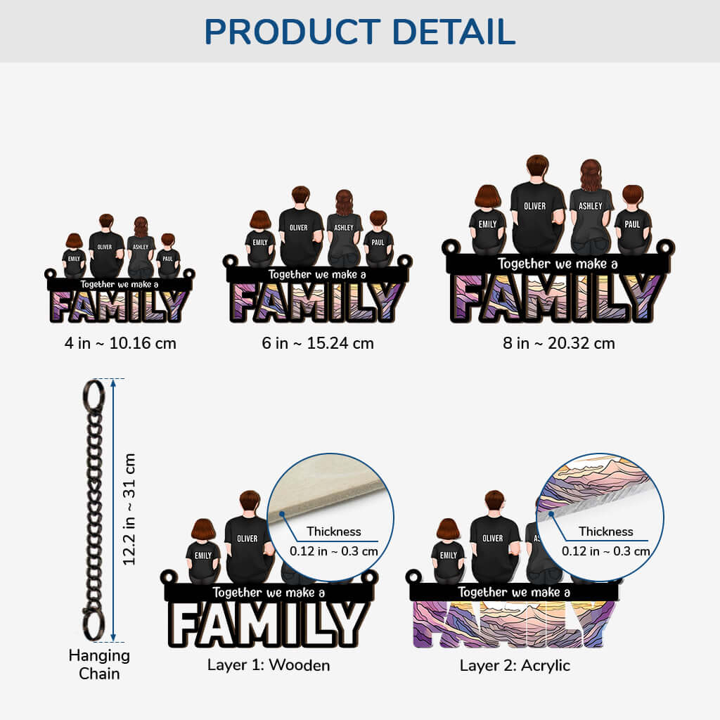 3785UUS3 together we make a family suncatcher  personalized family gifts 3785U6H5I