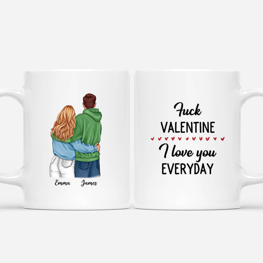 3791MUK1 Personalised Fuck Valentine I Love You Everyday Mug