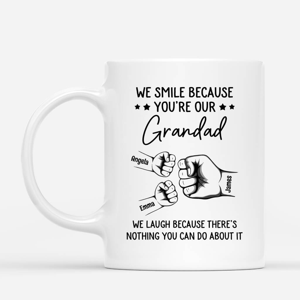 3824MUK1 Personalised We Smile Because Youre Our DadMug 3824M6H5B