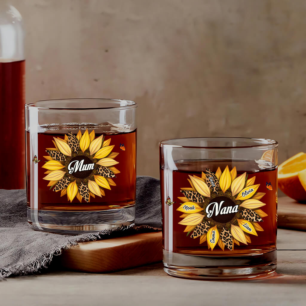 3827IUK1 custom whiskey glasses  sunflower gifts for grandma mum 3827I5E3A