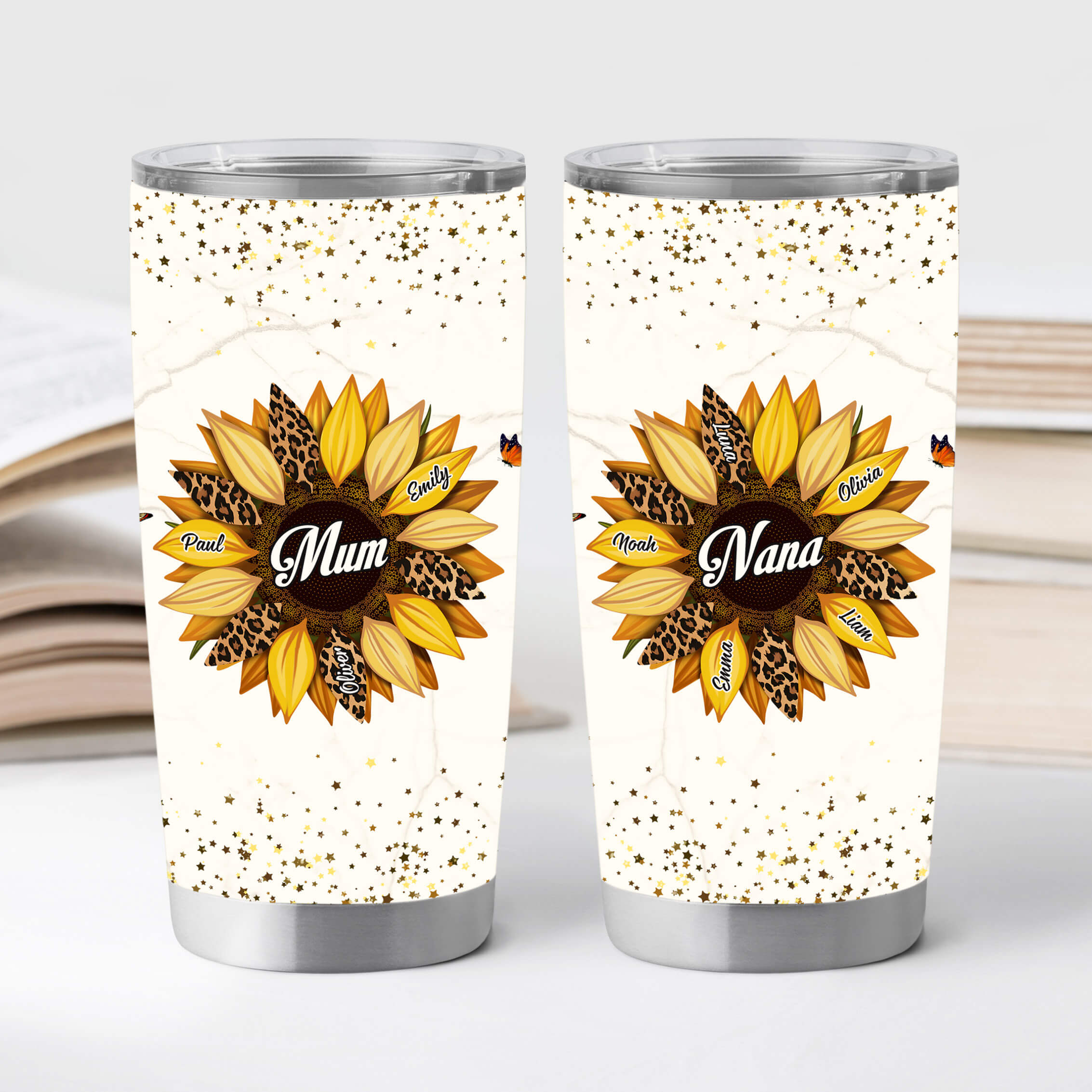 3827TUK2 personalised 20 oz tumbler  sunflower gifts for nana mum 3827T5E3A_ac81bf4d a094 4583 a554 9564b426ffff