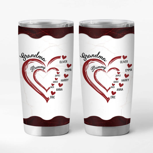 3831TUK1 Personalised Grandma Mum Heart 20oz Tumbler 3831T5H7A