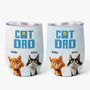 3833TUK1 personalised cat mum cat dad wine tumbler