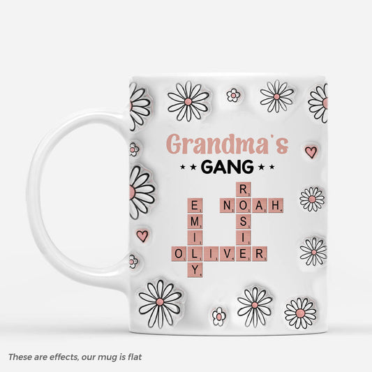 3848MUK1 PersonalisedGrandmaMum_sGangCrossword3DMug