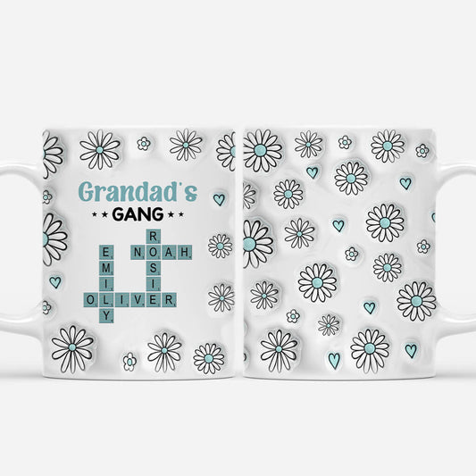 3848MUK2 personalized flower mug 3d_ unique gift for grandpa dad 3848M