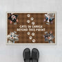 3947DUK1 personalised cats in charge doormat 3947DKI5D